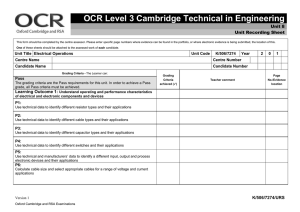 Unit 08 - Electrical operations - Recording sheet (DOC, 158KB)