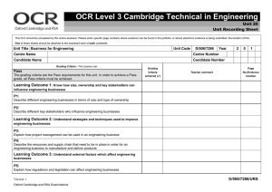 Unit 20 - Business for Engineering - Recording sheet (DOC, 157KB)