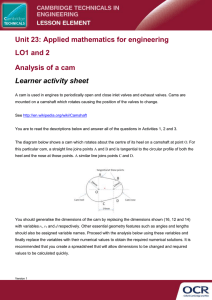 Unit 23 - Analysis of a cam - Lesson element - Learner task (DOCX, 235KB) 07/03/2016