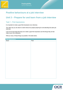 Unit 03 - Prepare for and learn from a job interview - Lesson element 3 - Learner task (DOC, 2MB)