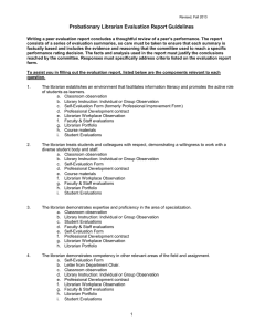 Librarian Probationary Evaluation Guidelines