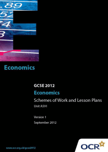 Unit A591 - How the market works? - Sample scheme of work and lesson plan booklet (DOC, 573KB)