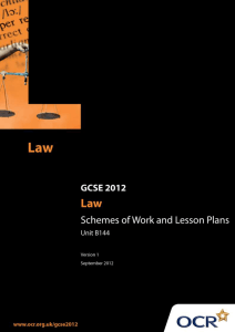 Unit B144 - Consumer rights and responsibilities - Sample scheme of work and lesson plan booklet (DOC, 891KB)