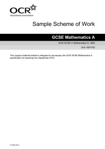 Unit A501/02 - Sample scheme of work and lesson plan booklet (DOC, 2MB)