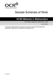 Unit B391/02 – Sample scheme of work booklet (DOC, 675KB)