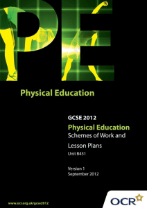 Unit B451 - An introduction to physical education - Sample scheme of work and lesson plan booklet (DOC, 1MB)