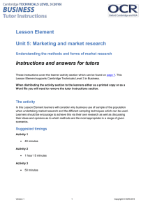 Unit 05 - Lesson element - Methods and forms of market research (DOC, 601KB)