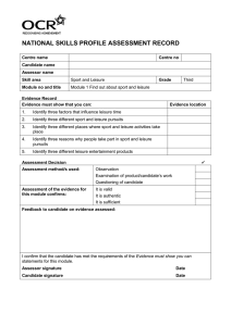 Assessment records - Sport and leisure (DOC, 262KB)