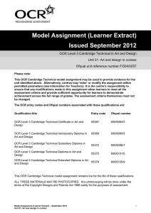 Level 3 - Unit 01 - Model assignment - Learner extract (DOC, 541KB) New