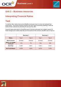 Unit 02 - Interpreting financial ratios - Lesson element - Learner task (DOC, 234KB) New