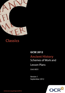 Unit A031 - The Greeks at war - Sample scheme of work and lesson plan booklet (DOC, 971KB) New