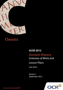 Unit A032 - The rise of Rome - Sample scheme of work and lesson plan booklet (DOC, 902KB)