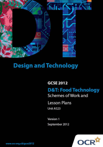 Unit A523 - Making quality products - Sample scheme of work and lesson plan booklet (DOC, 496KB)