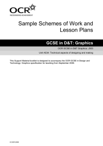 Unit A534 - Technical aspects of designing and making - Sample scheme of work and lesson plan booklet (DOC, 624KB)