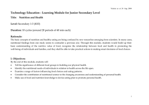 Technology Education - Learning Module for Junior Secondary Level  Level: