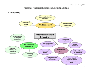 Personal Financial Education Learning Module Personal Financial Education