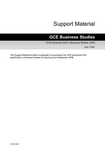 Unit F297 - Strategic management - Scheme of work and lesson plan booklet (DOC, 542KB)