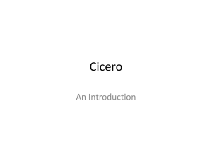 Cicero introduction - Powerpoint presentation (PPT, 82KB) New