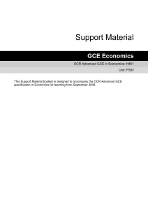 Unit F583 - Economics of work and leisure - Scheme of work and lesson plan (DOC, 296KB)