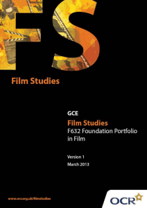Unit F632 - Foundation portfolio i film - Scheme of work and lesson plan booklet (DOC, 202KB) New