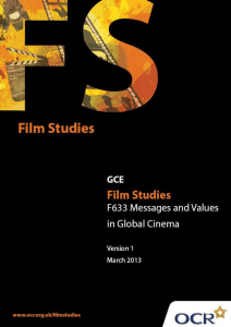 Unit F633 - Messages and values in global cinema - Scheme of work and lesson plan booklet (DOC, 389KB) New