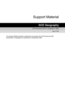 Unit F763 - Global issues - Scheme of work and lesson plan booklet (DOC, 438KB)