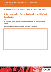 Understanding Key Terms: Context, Design Brief and Specification activity (DOC, 899KB)