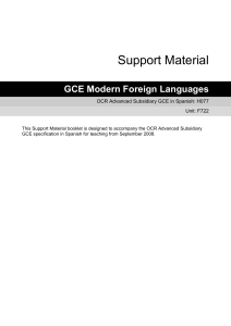 Unit F722 - Listening reading and writing 1 - Scheme of work and lesson plan booklet (DOC, 176KB)