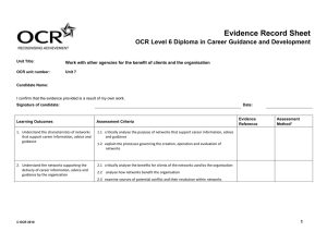 Level 6 - Unit 07 - Evidence record sheet (DOC, 124KB)