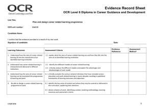 Level 6 - Unit 23 - Evidence record sheet (DOC, 132KB) New 30/03/2016