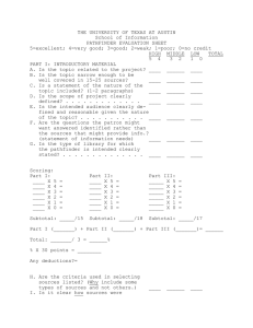 THE UNIVERSITY OF TEXAS AT AUSTIN School of Information PATHFINDER EVALUATION SHEET