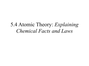 Explaining Chemical Facts and Laws