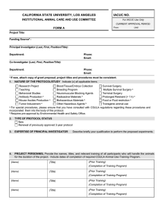 Application form for new proposals (Form A)