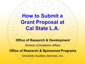 How To Submit a Grant Proposal at Cal State LA