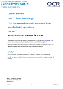 Unit 17 - Lesson element - Food diary (DOC, 478KB)