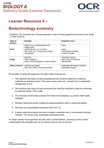 – Learner Resource 4 Biotechnology summary