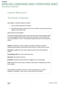 Learner Resource 5 The Power of Stories
