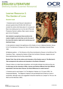 Learner Resource 2: The Garden of Love Student task