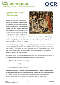 Learner Resource 3: Courtly Love