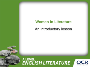 Women in Literature - Teacher presentation