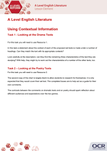 Contextual information - Activity