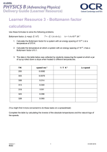 Learner Resource 3 - Boltzmann factor calculations