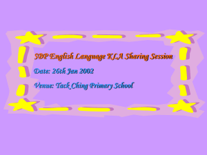 English Language KLA Sharing Session