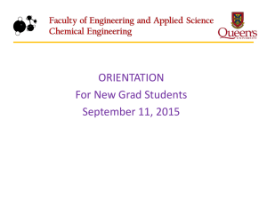 ORIENTATION For New Grad Students September 11, 2015