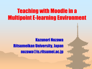 Teaching with Moolde in a Multipoint E-Learning Environment