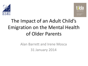 The Impact of an Adult Child’s Emigration on the Mental Health