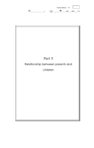 Part 5 Relationship between parents and children