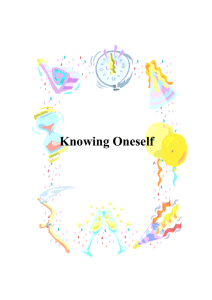 Knowing Oneself eng 4265