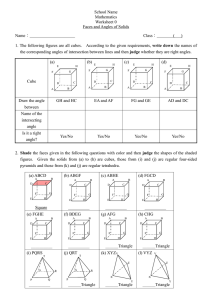 Worksheet 0 - Angles and Planes in 3D Figures