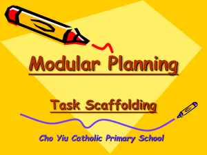 Modular Planning Task Scaffolding Cho Yiu Catholic Primary School